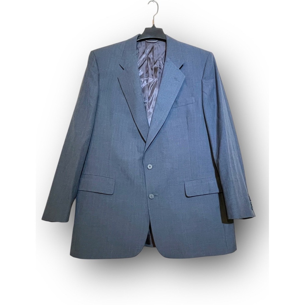 Vintage Christian Dior Monsieur Mens Light Gray Pinstripe Blazer Jacket USA Read
